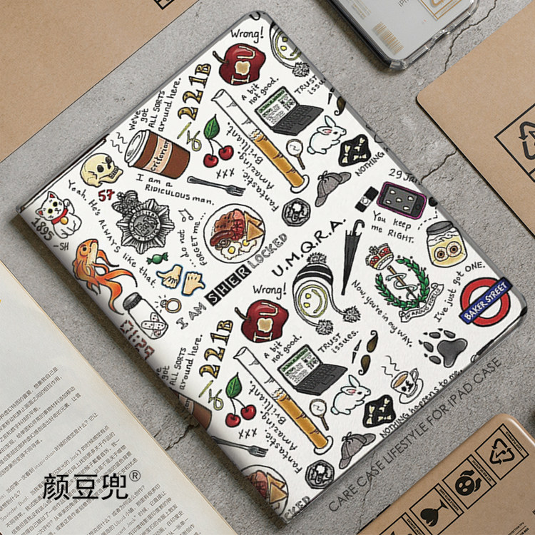 221B神探夏洛克Sherlock适用air5保护套ipad10.2寸pro11笔槽mini6
