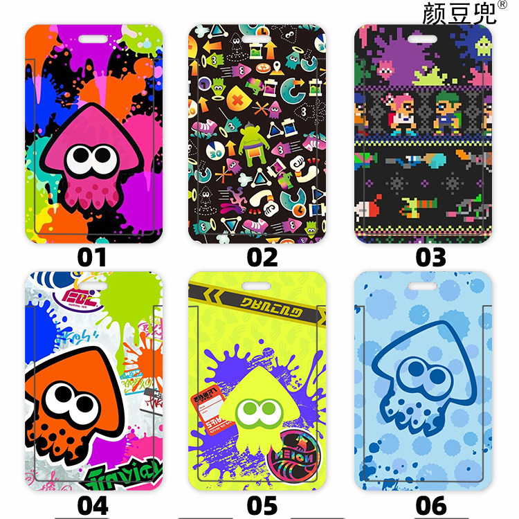 Splatoon喷射战士 乌贼娘学生饭卡校园胸卡套 证件套工作证公交卡