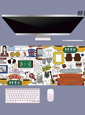 老友记 小号美剧周边鼠标垫 大号电竞游戏鼠标垫 硅胶防滑鼠标垫