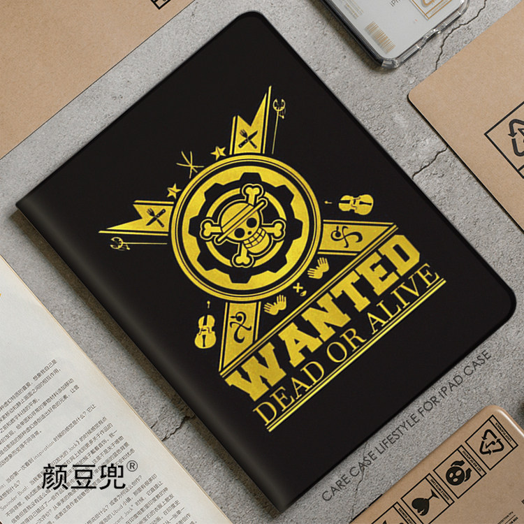 海贼王标志ipad10.2适用air4/5保护套pro11笔槽mini5/6动漫matepa