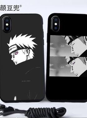 佩恩12火影忍者XR适用11 Pro苹果XS MAX手机壳8plus磨砂6s华为mat
