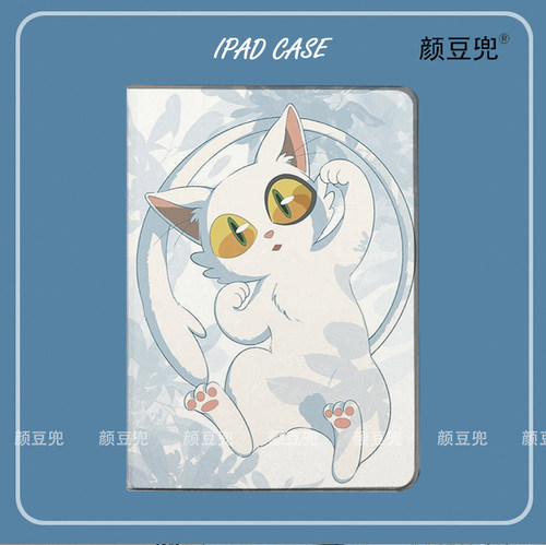 铃芽之旅 大臣白猫ipad10.2适用air3/4/5第十代保护套matepad pro11笔槽mini5/6小米5pro12.9荣耀V8皮套OPPOP