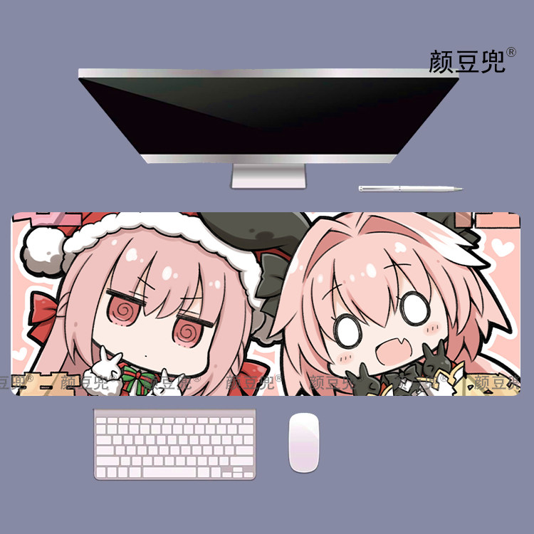 FATE吾王FGO SABER阿斯托尔福 鼠标垫大号电竞游戏桌面垫 防滑软