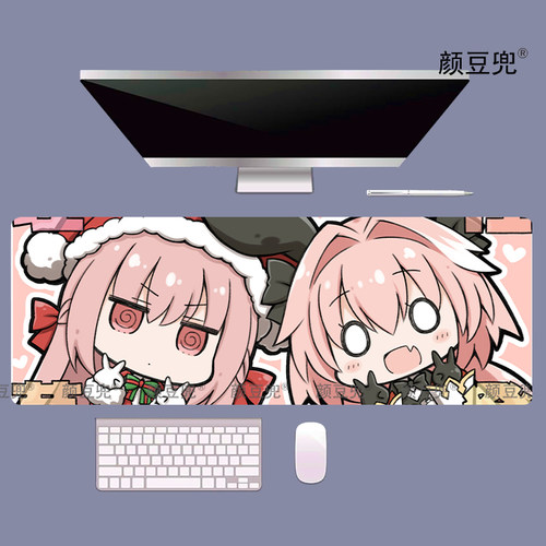 FATE吾王FGO SABER阿斯托尔福 鼠标垫大号电竞游戏桌面垫 防滑软