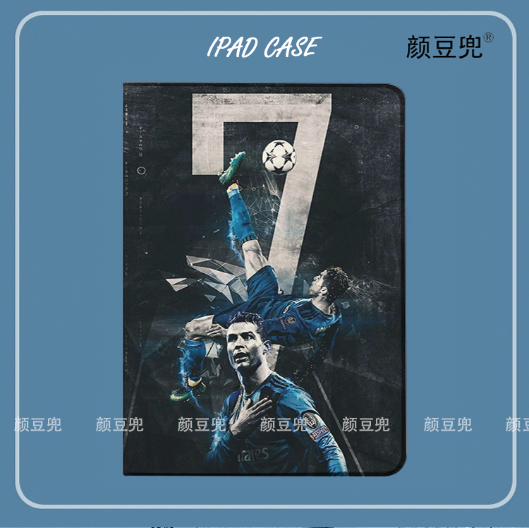 C罗纳尔多CR7号球衣ipad10.2适用于air4/5保护套matepad pro 11 Air3笔槽mini5/6小米6pro12.9荣耀V7/8华为M6