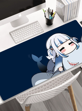 GAWR·GURA鲨鱼噶呜小号动漫周边鼠标垫 大号电竞游戏鼠标垫 水洗