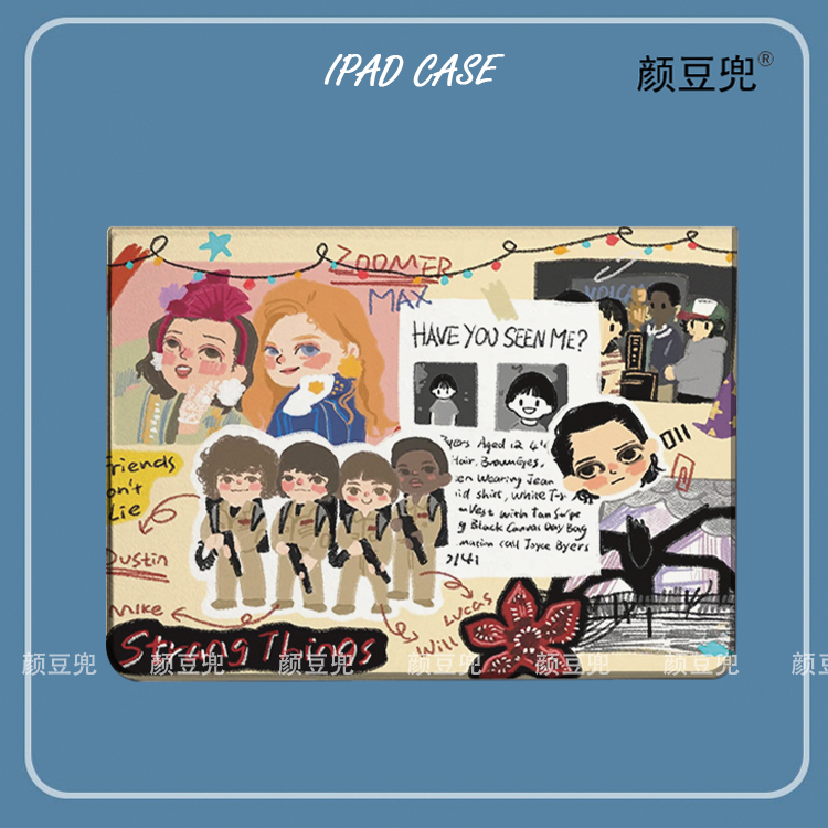 怪奇物语 拜尔斯同款ipad10.2适用于air7 5/6第十11代ipad789保护套pro11笔槽mini5 6 7小米6 7 8华为Air12寸