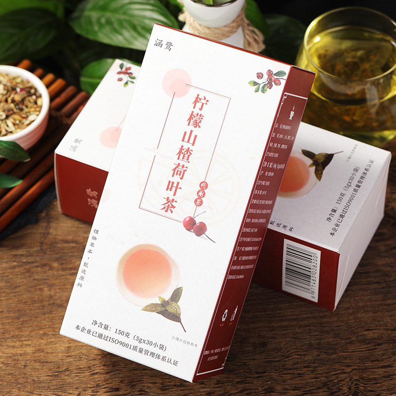 山楂重瓣玫瑰花冬瓜荷叶茶