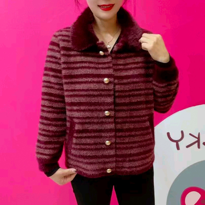 小个子妈妈装毛衣外套