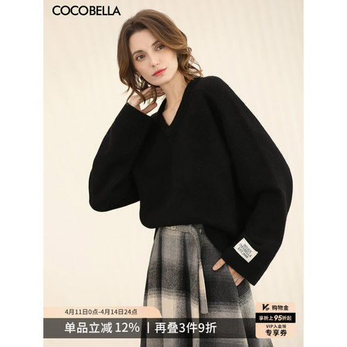 时尚通勤超有细节的黑毛衣