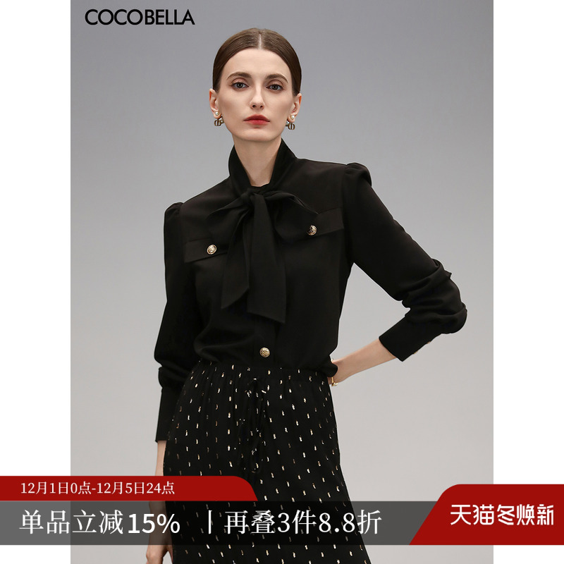 COCOBELLA蝴蝶结通勤衬衫