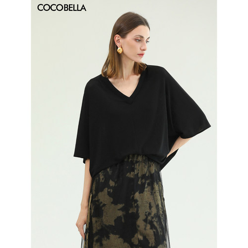 COCOBELLA微透视蝙蝠袖T恤