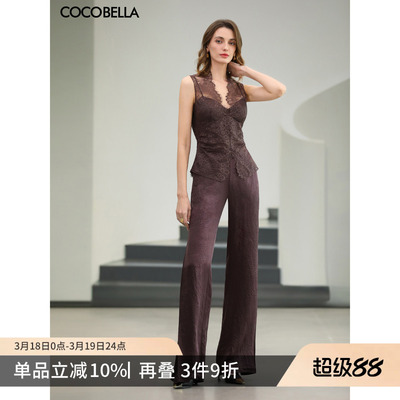 视觉显高100%醋酸微喇西裤