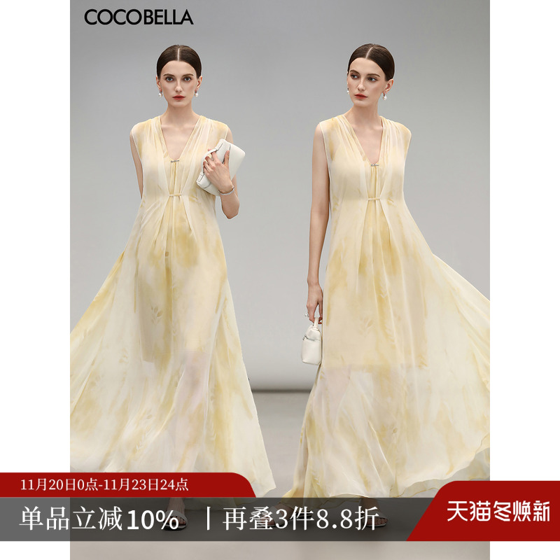 COCOBELLA花卉植物大摆连衣裙