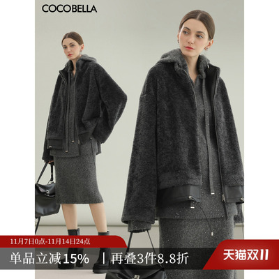 皮草风格仿皮毛一体外套