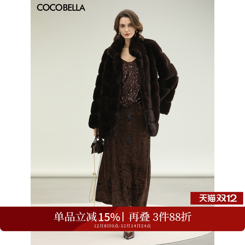 新中式高腰封丝绒半身裙