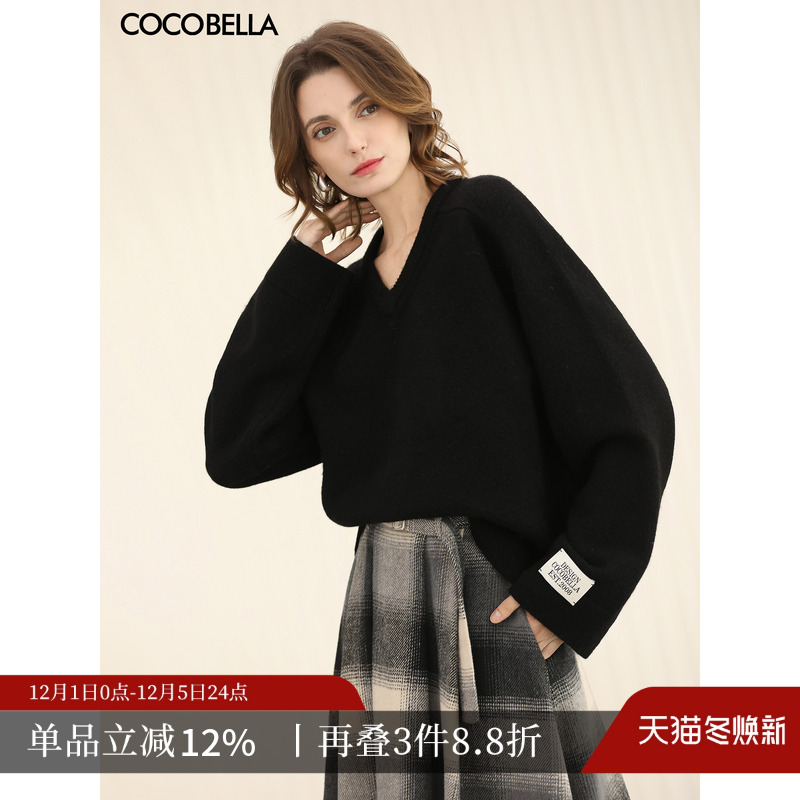 时尚通勤超有细节的黑毛衣