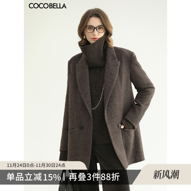 知性大女主廓形羊毛西装