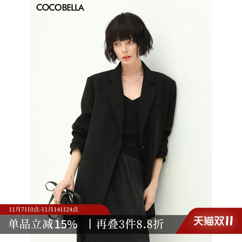 COCOBELLA宽松廓形黑色西装