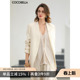 预售COCOBELLA简约人丝无领假两件西装 女春裸领通勤外套SI533B