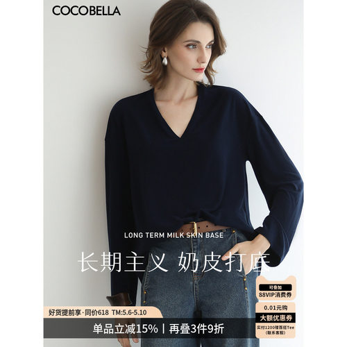 抗静电吸湿发热藏蓝色打底衫