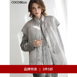 刺绣棉服马甲女立领夹棉外套WS0005 COCOBELLA新中式 3件5折