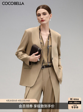 COCOBELLA静奢风高智感正肩西装女极简风商务秋通勤外套SI7030-4