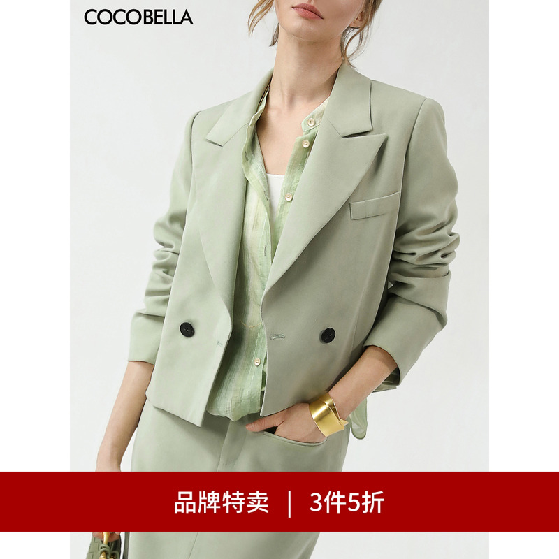 COCOBELLA设计感阔肩短西装