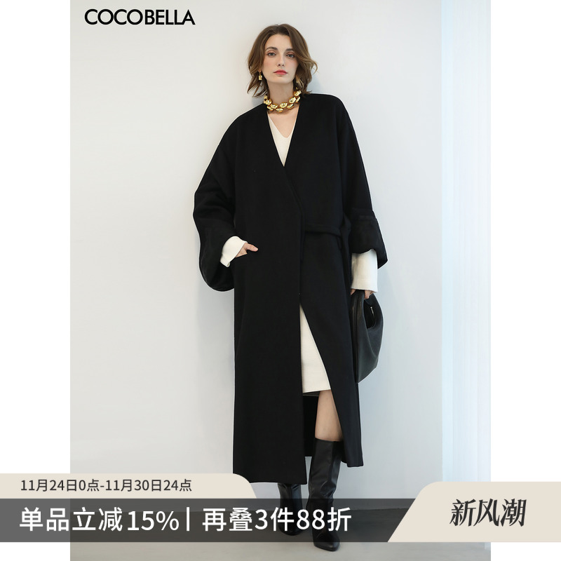 假两件精致通勤羊毛大衣