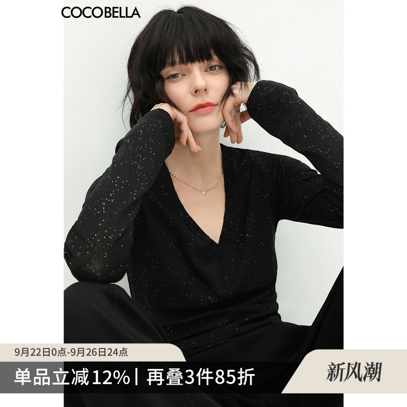 COCOBELLA两穿领型亮片针织衫