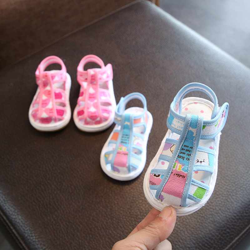 children baby Cloth Sandals Baotou 1-3 manual Infants shoes summer prewalker  soft sole non-slipin the Shoes/Baby Shoes/Parent-child shoes , Sandals  category - from Buy2taobao.com to provide professional Taobao agent buy service