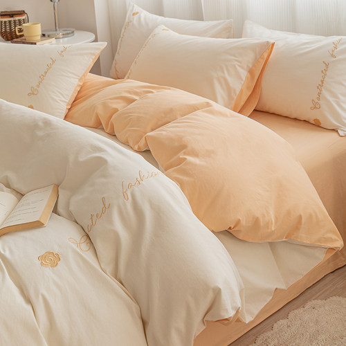 南极人水洗棉床上四件套全棉简约