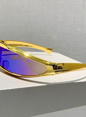 跨境新款X战警鱼形户外运动太阳镜Y2K登山自行车骑行舞台聚会墨镜