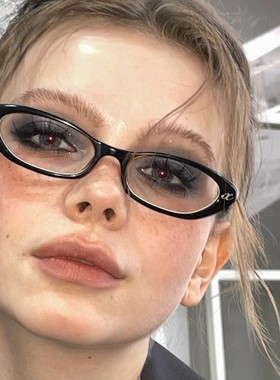 复古时髦TR三角细长猫眼眼镜配度数高度近视新款眼镜女glasses