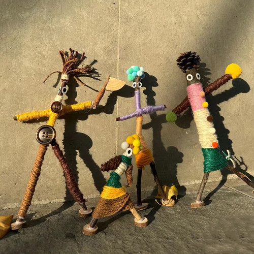 幼儿园创意手工diy树枝小人摆件