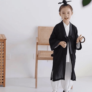 儿童演出服装男女书童三字经国学汉服古装小道童舞蹈服从前有座山