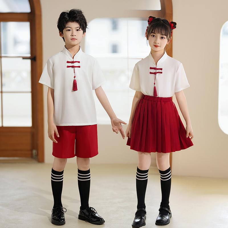 儿童大合唱演出服国风表演服学生诗朗诵国学礼仪套装主持服毕业服