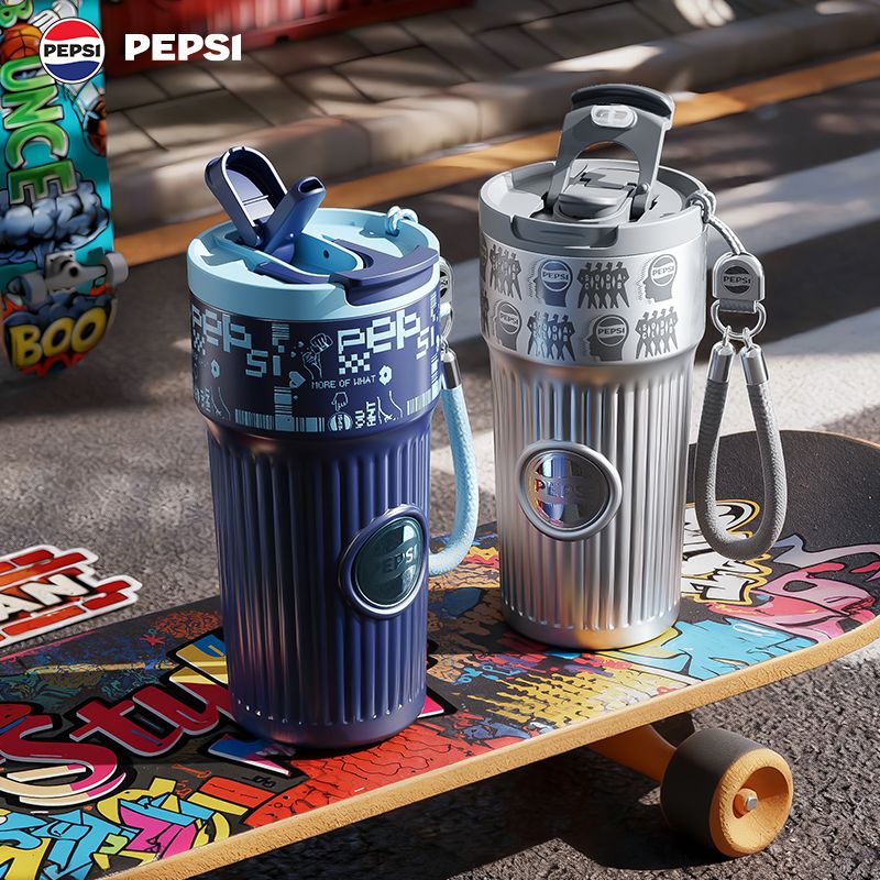 PEPSI可乐保温杯户外随行咖啡杯吸管水杯男生高颜值2026新款