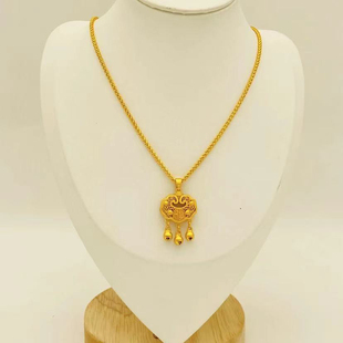 精工肖邦链配小福锁 铜合金项链