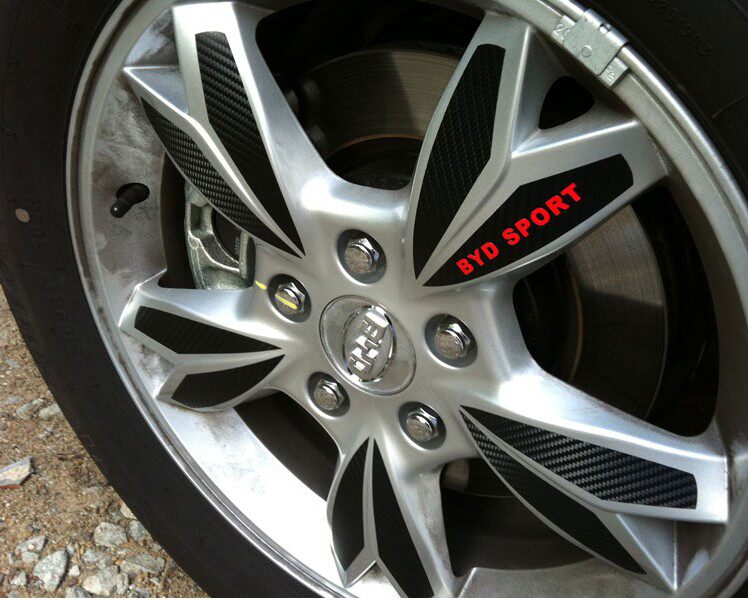 碳纤维贴纸汽车装饰贴 轮毂贴 纤维贴 改装 比亚迪S6 专用 外饰品