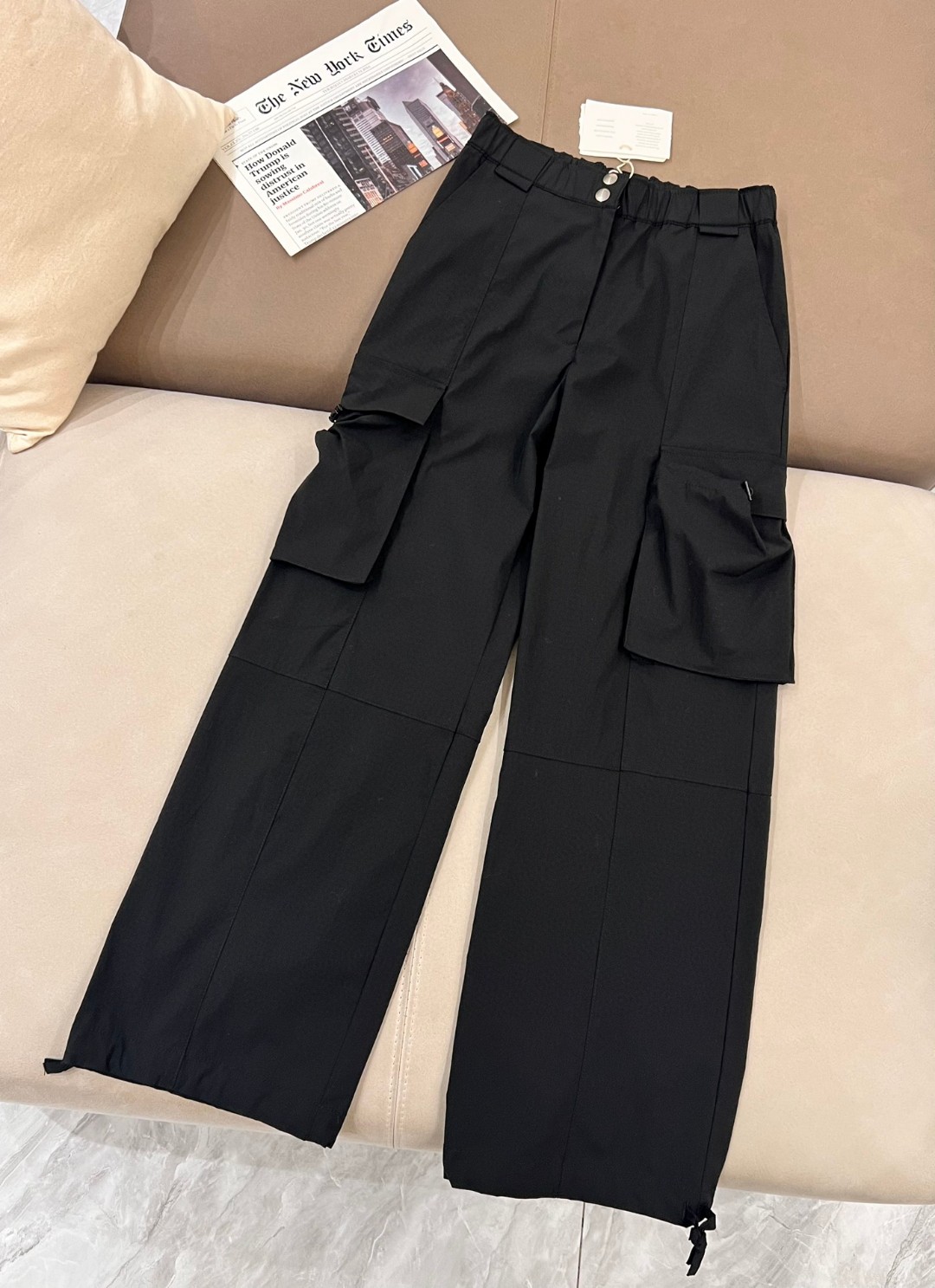 自然腰工装风其他长裤显瘦直筒裤