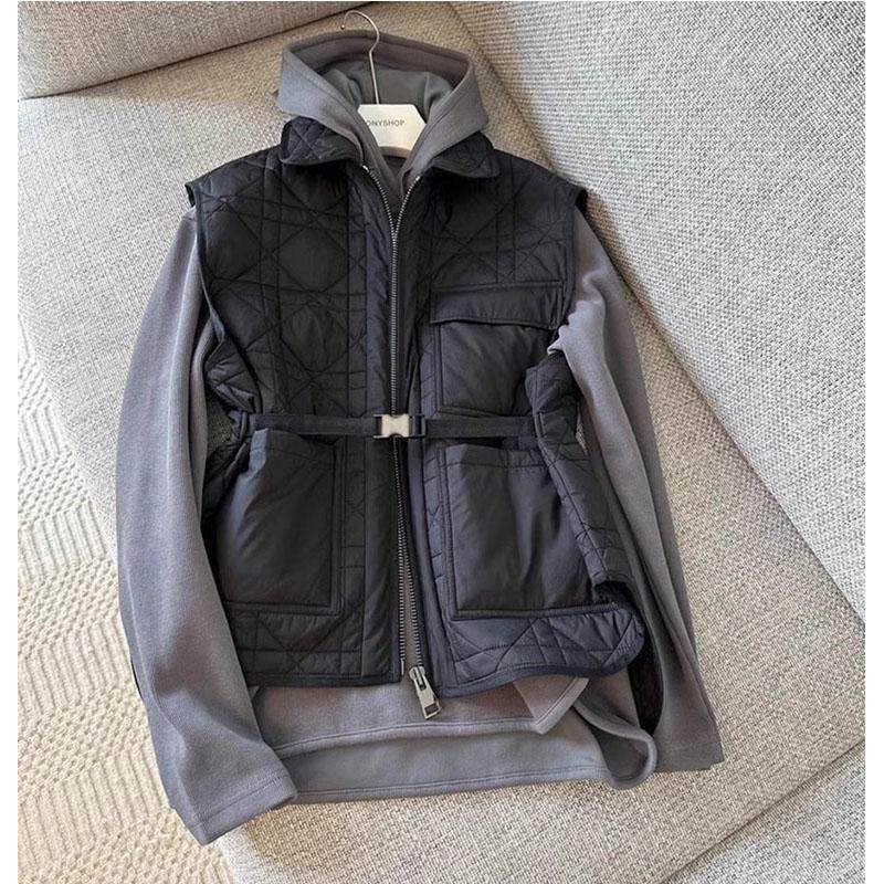 拉链通勤常规无袖显瘦马甲外套