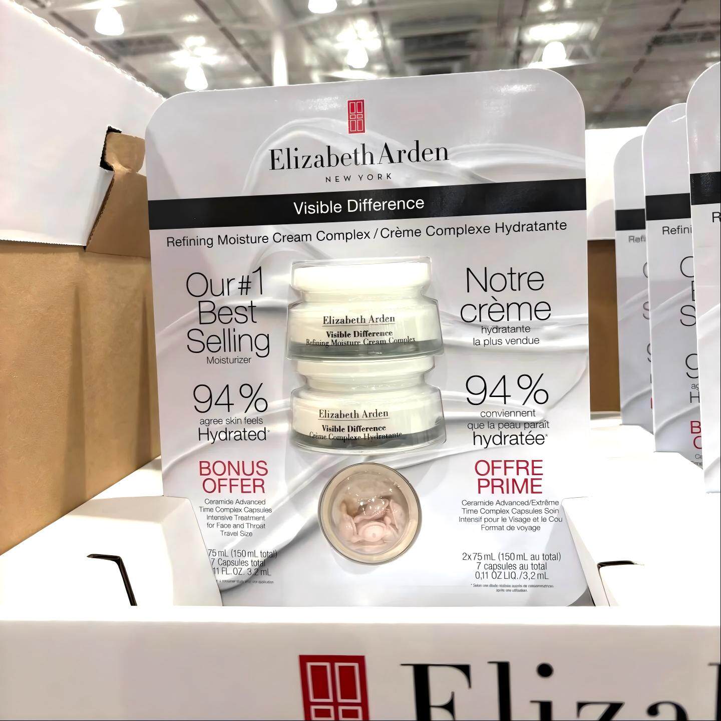 ElizabethArden伊丽莎白雅顿21天面霜整版75ml*2瓶带7粒面部精华