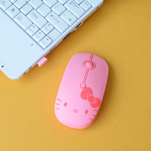 한국어 수입 HELLOKITTY 무선 자동 마우스 무선 키보드 노트북 데스크탑 컴퓨터 사무용품