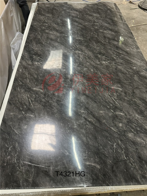 伊美家防火板深灰色亮光大理石纹
