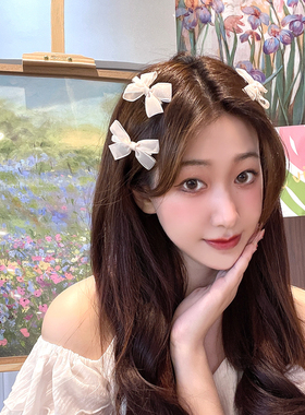 蝴蝶结发夹甜美纯欲风一字夹