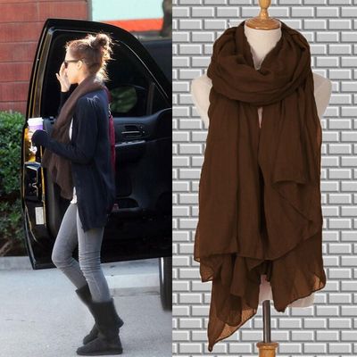 围巾女冬季春秋长款学生咖啡色