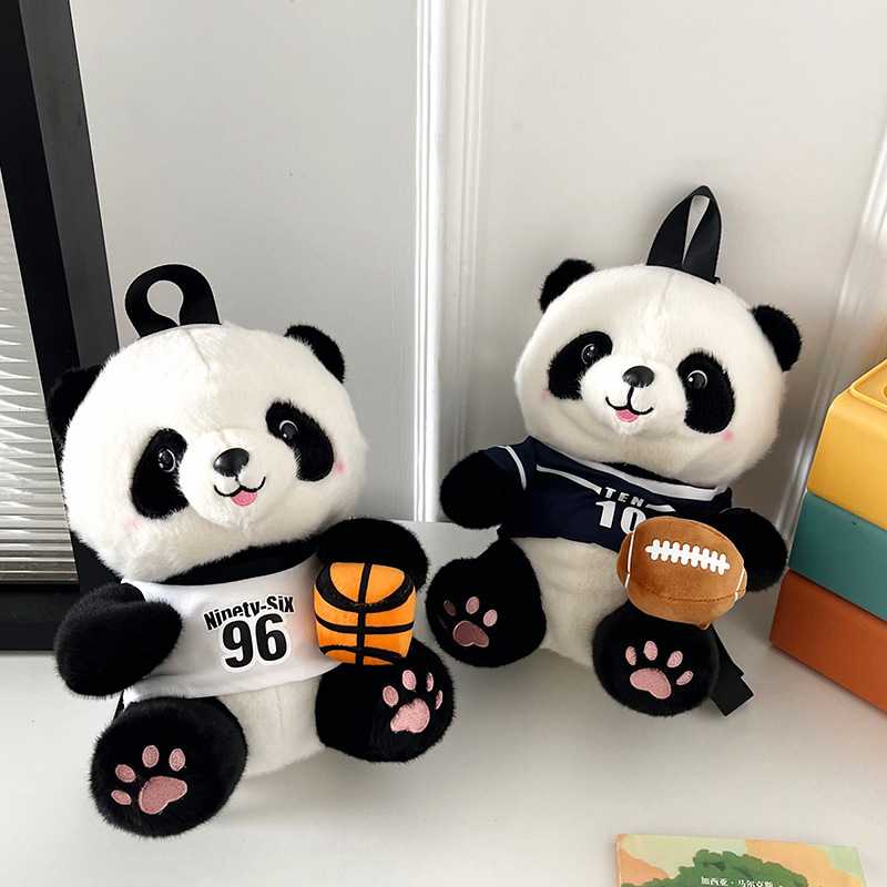 熊猫王子网球毛绒公仔