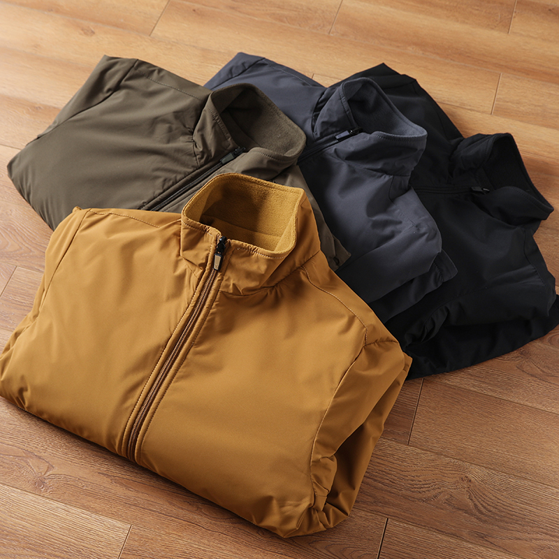 休闲两面穿防风厚款男士夹克外套