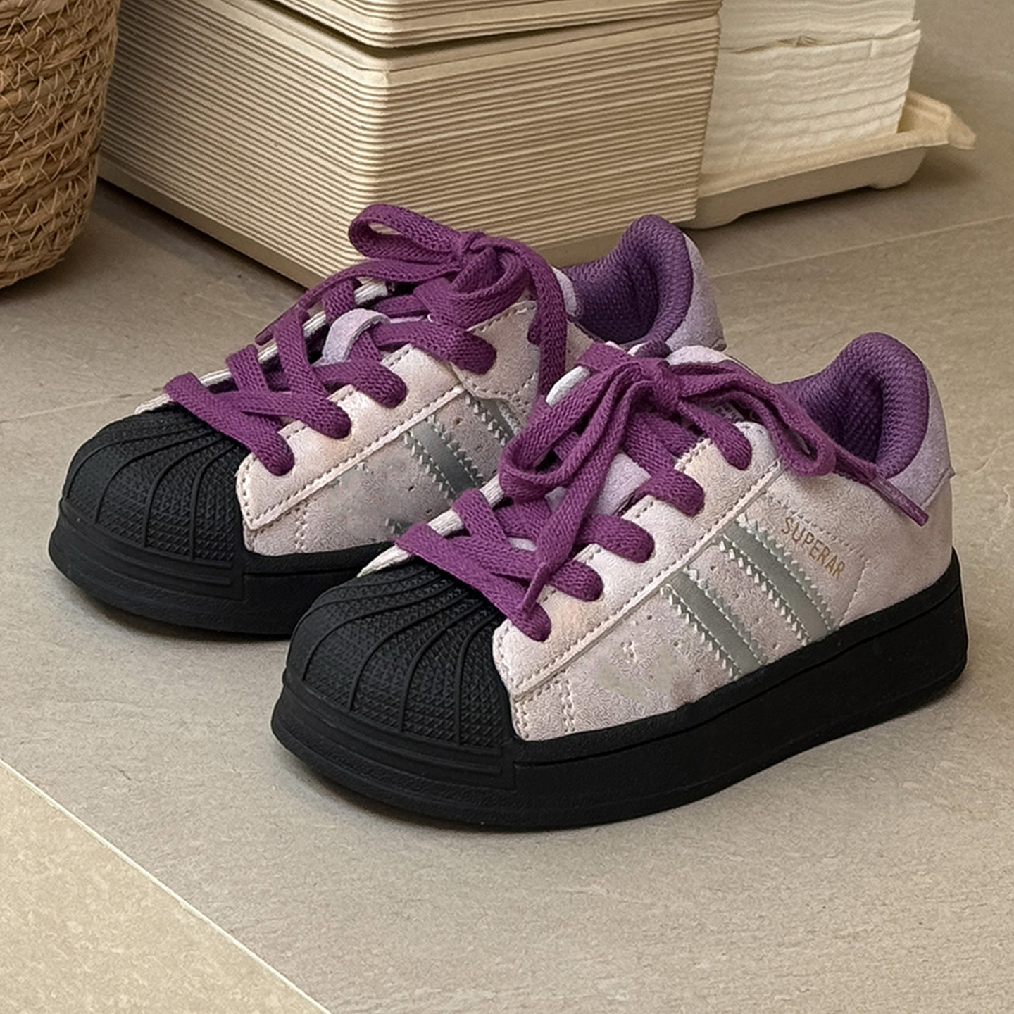 ASM经典贝壳头儿童板鞋2025秋款